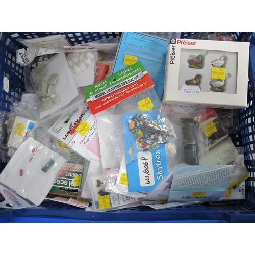 364 - A Fair Quantity of 'Poly' Bag etc Track and Layout/Accessories, white metal kits, figures, animals, ... 