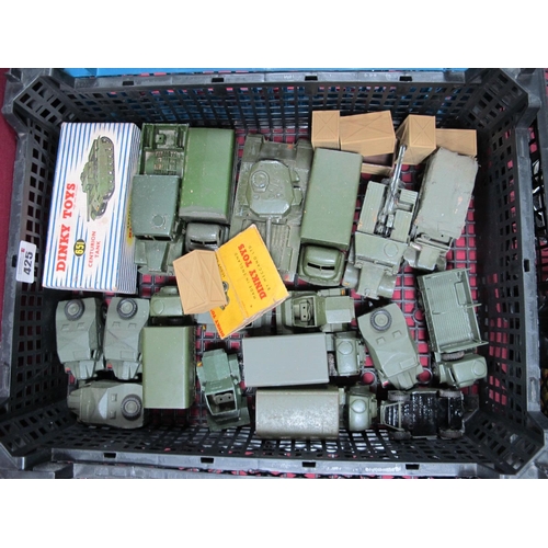 425 - A Quantity of Dinky Toys Diecast Model Military Vehicles, to include a boxed 651 Centurion Tank, som... 