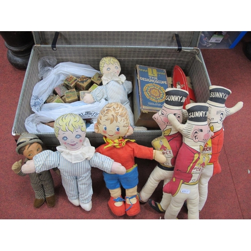 535 - A Collection of Toys, to include seven soft toys, Sunny Jim noted, a Schuco Studio clockwork model r... 