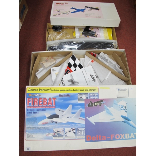 741 - A Keith Rider Racer ARF R-5 Jack Rabbit Balsa Wood Model Aircraft Kit, wingspan 760mm, together with... 