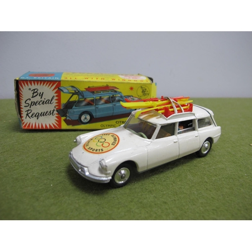 779 - A Boxed Corgi Toys No. 475 Diecast Model Citroen Safari 1964 Olympics Winter Sports, white paint wor... 