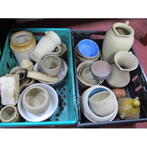 1081 - Hillstonia, Hartrox, other stoneware pottery, etc:- Two Boxes.