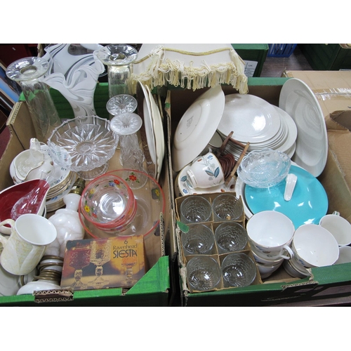 1101 - Ravenhead Glasses, fruit set, other glassware, Colelough, Grindley other ceramics, table lamp, etc:-... 