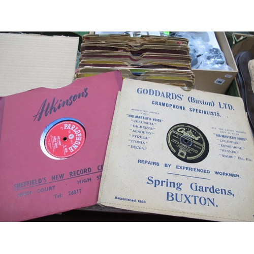 1107 - 78RPM Records, including two Elvis Presley, Bill Haley, Platters, Johnie  Ray:- One Box.