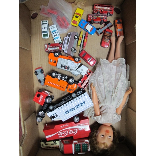 1124 - A Quantity of Diecast and Plastic Model Vehicles, by Corgi, Matchbox, Buddy L and other, including F... 