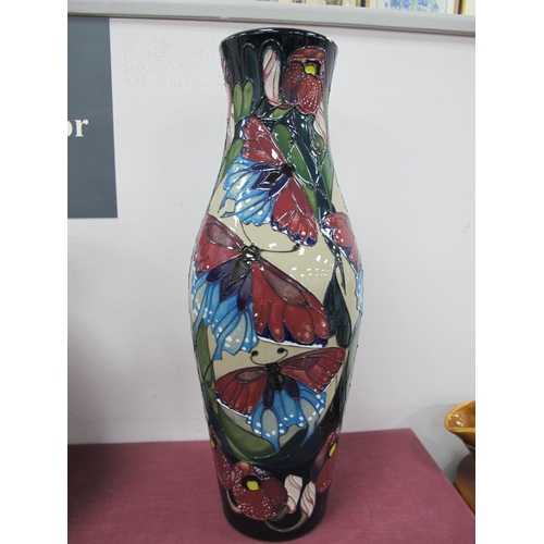 1170 - A Moorcroft Pottery Vase, painted in the 'California Dreams - Butterfly' design by Vicky Lovatt, lim... 