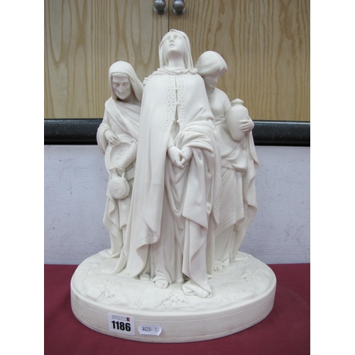 1186 - A Mid XIX Century Parian Figure Group of 'The Three Marys', (Mary of Cleopas, Mary Magdalene and Mar... 