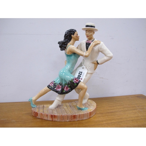 1240 - Peggy Davies Figurine 'Rhythm & Romance', limited edition No 27/100, modelled by Andy Moss, 25.5cm h... 