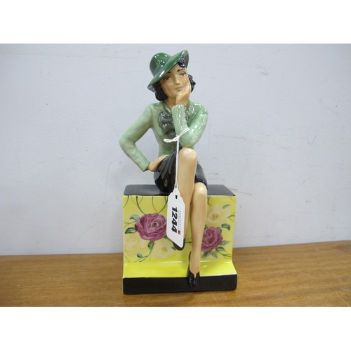 1244 - A Peggy Davies Figurine .Marlene Dietrich', an artist original colourway 1/1 by Victoria Bourne, 22c... 