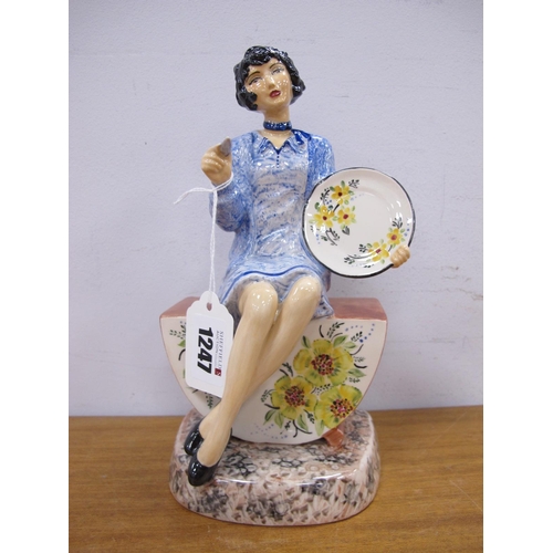 1247 - A Peggy Davies Figurine 'The Artisan', an artist original colourway 1/1 by Victoria Bourne, 21cm hig... 