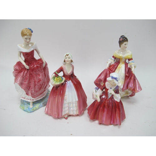 1281 - Royal Doulton Figurines - 'Janet' HN1537; 'Lavinia' HN1955; 'Southern Belle' HN2229; 'Summer's Day' ... 