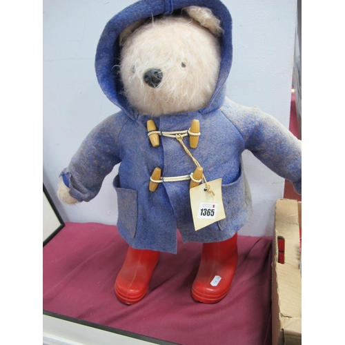 1365 - Paddington Bear, with frayed duffel coat, bearing 'Please Look After' label and red Wellingtons, no ... 