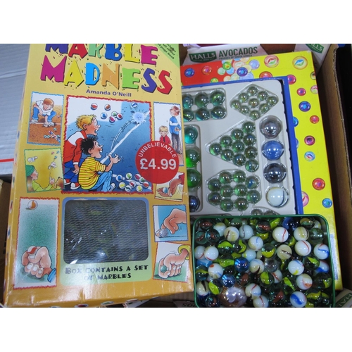 1373 - Loose Marbles, together with three boxes of marbles:- One Box.