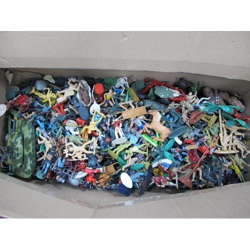 1379 - Plastic Soldiers and Figures, to include Brittains, Crescent, large quantity:- One Box.