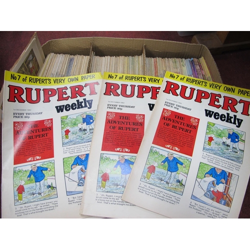 1382 - Rupert: A Quantity of Rupert Weekly, including #1, condition mostly very good (four boxes) jigsaws, ... 