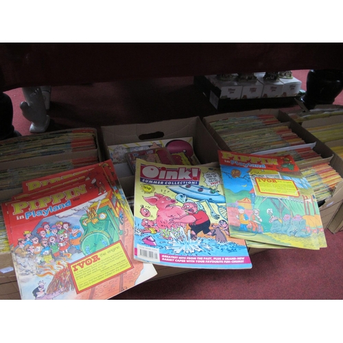 1383 - Pippin in Playland: Quantity of Comics, 1970's issues, large quantity in four boxes.