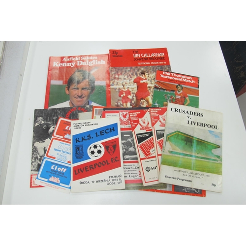 1437 - Liverpool Programmes (14), including 1981 at Crusaders, 84 and K.K.S Lech, F.A Cup, semis, testimoni... 