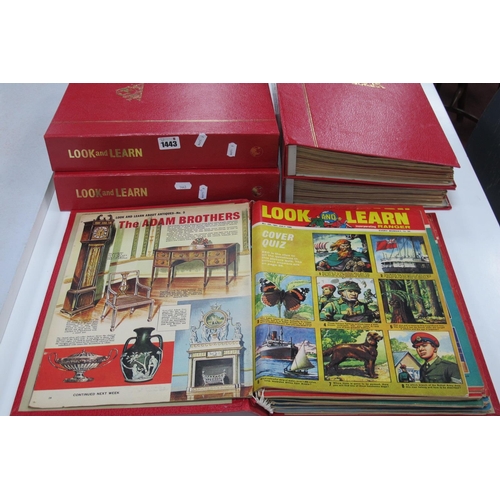 1443 - Five Look and Learn Albums, containing a quantity starting mid 1960's-70's, most have pen marks to t... 