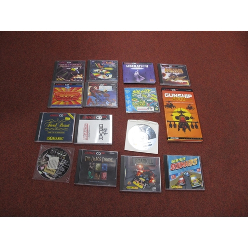 250 - A Quantity of Commodore Amiga Games, both floppy disk and CD format, games include F-19 Stealth Figh... 