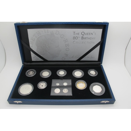 578 - Royal Mint 2006 Silver Proof Queen's 80th Birthday Coin Set, includes four Maundy Coins, cased with ... 