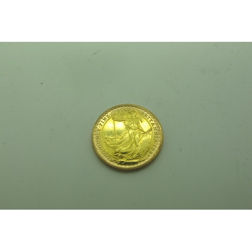 583 - 1987 1/10 Ounce Gold Britainia Coin.