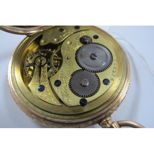 602 - Thos Russell & Son Liverpool; A Chester Hallmarked 9ct Gold Cased Openface Pocketwatch, the (cracked... 