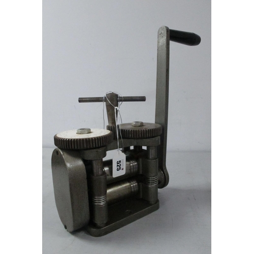 525 - WITHDRAWN A Jewellers Workshop Bench Top Rolling Mill, overall height including handle 37cm.