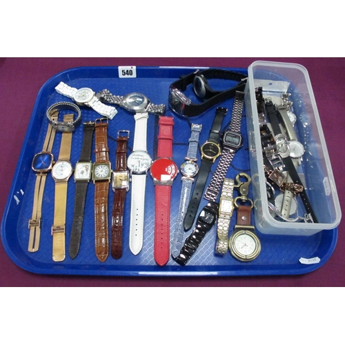 540 - A Collection of Assorted Ladies amd Gent's Wristwatches, including Rotary, Rivoli, LeChat, Next etc ... 