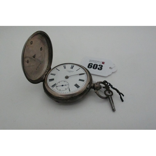 603 - J. G. Graves Sheffield; A Chester Hallmarked Silver Cased Hunter Pocketwatch, the signed dial (lacki... 