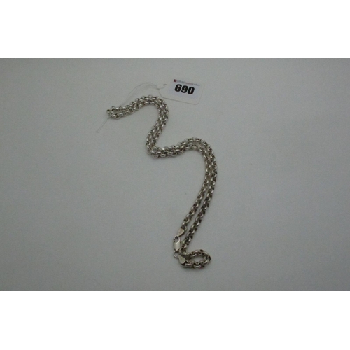 690 - A Solid Belcher Link Chain, of uniform design, stamped 