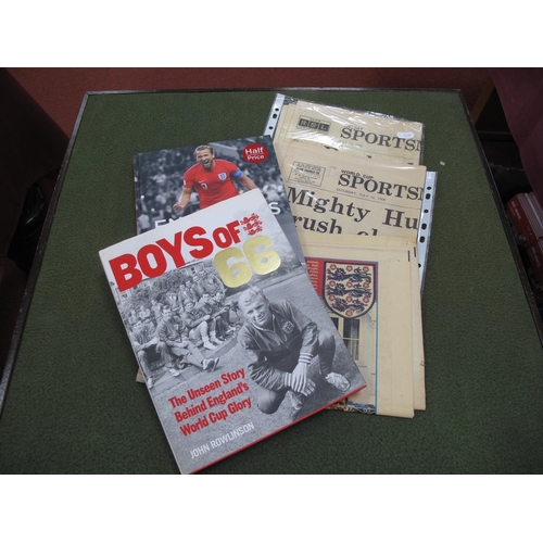 220 - England 1966 World Cup Souvenir by Daily Express, two Sportsmail issues, two later books.