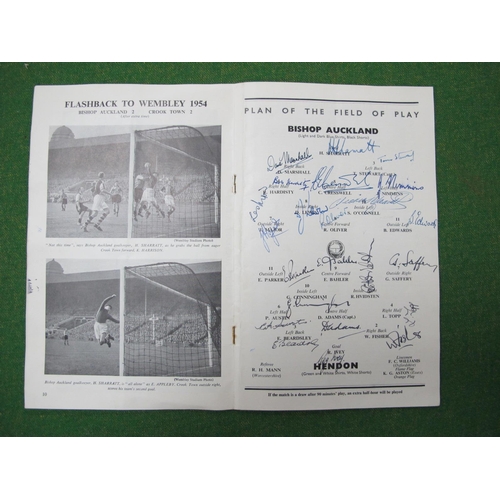 310 - 1955 Amateur Cup Final, Ink Signatures of Both Teams, Bishop Auckland and Hendon, all signed on the ... 