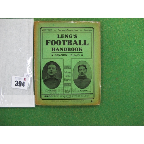 394 - 1912-13 Leng's Football Handbook.