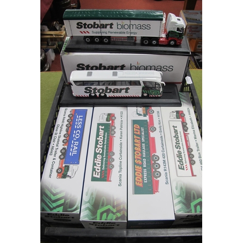 234 - Atlas Editions - Seven 1:76th Scale Diecast Model Commercial Vehicles, all Eddie Stobart Editions, i... 