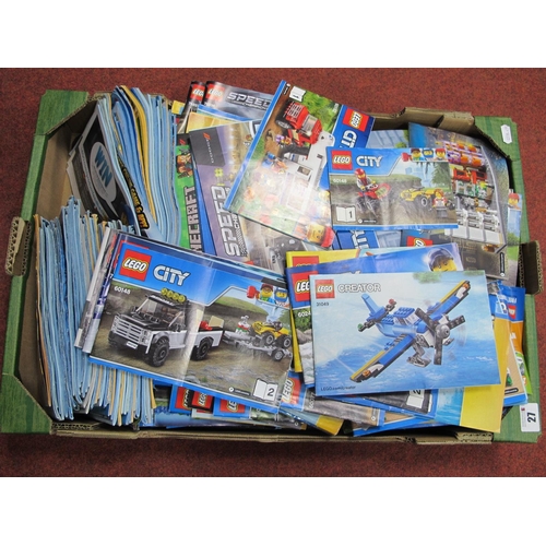 27 - Two Hundred Plus Lego Instruction Manuals, including Lego City, Lego Creator, Speed Champions, Class... 