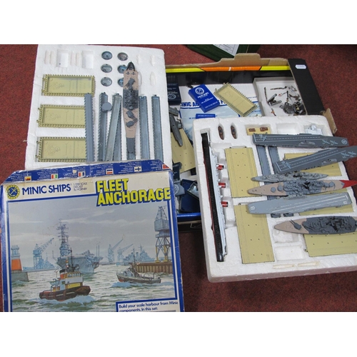 30 - Tri-ang Minic Waterline Ships, including M744 Yamato, M742 Bismarck, M745 Scharnhorst, plus a quanti... 