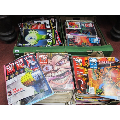 33 - Three Boxes of 2000AD Comics, issues from the 1990's and later.