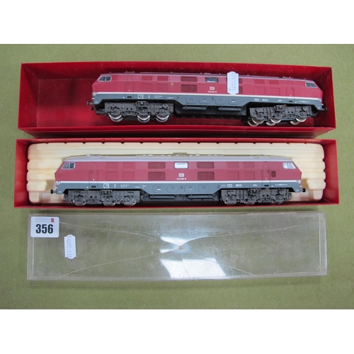 356 - Two Rivarossi 'HO' Gauge Ref No 1996 Continental Outline Class 232 DB Rail Diesel Locomotives, grey/... 