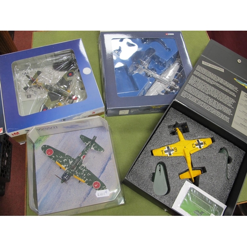 357 - Four Diecast Model Military Aircraft, by Corgi, Hobby Master, Gemini Aces, including Corgi 1:72 #AA3... 