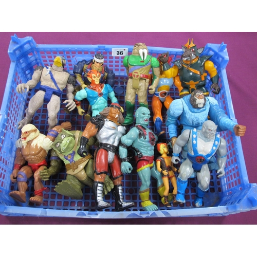 36 - Thirteen Original Circa 1980's Thundercats Plastic Action Figures, by LJN Toys, including Lion-O, Pa... 