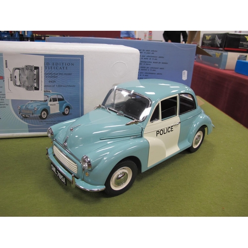 368 - A Sun Star 1:12th Scale #4785 Highly Detailed 1963 Morris Minor 1000 'Police' Panda Car, diecast mod... 