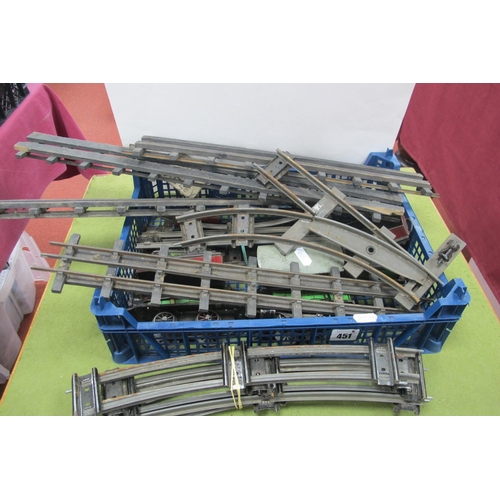 451 - A Pair of Mid XX Century Hornby Train Sets, (one four piece, one three piece) and a large quantity o... 