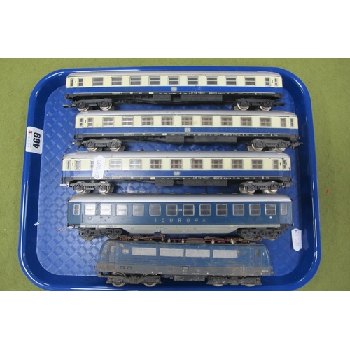 469 - A Lima 'HO' Gauge Continental Outline Class E410 DB Rail Blue/Grey Electric Bo-Bo Locomotive, R/No E... 