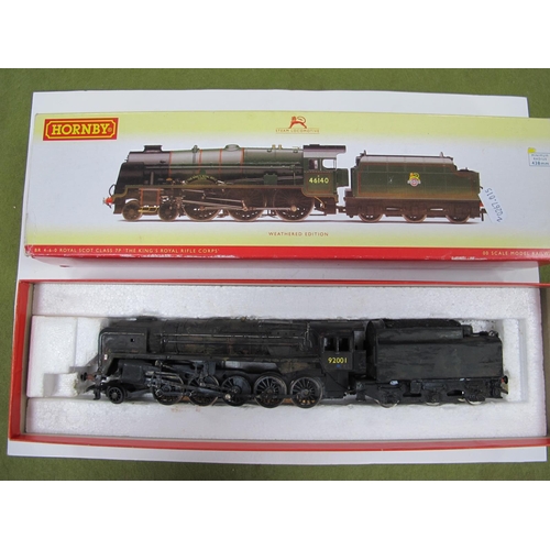 528 - Two Hornby 'OO' Gauge/4mm Boxed Steam Locomotives, Ref No R550 2-10-0 and tender (home weathered)R/N... 