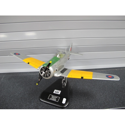 545 - A Bravo Delta Models Harvard FE511 G-CIUW Model Aircraft, with plinth, boxed.