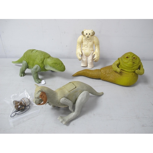 57 - Four Original Star Wars Trilogy Plastic Toy Creatures, including Hoth Wampa, Kenner (1979) Patrol De... 