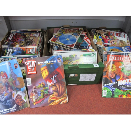 72 - Three Boxes of 2000AD Comics, issues from the 1990's and later.