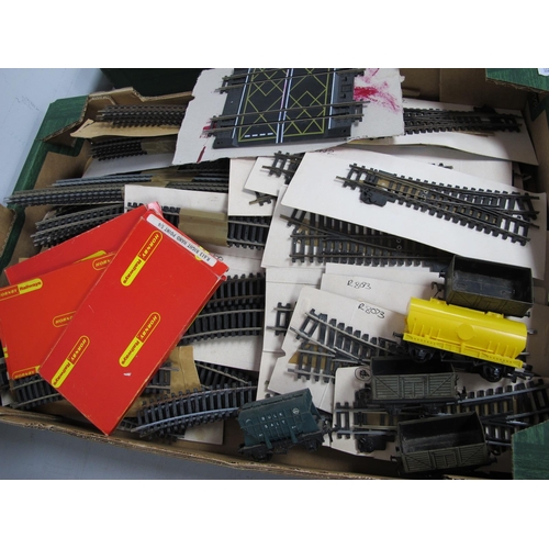 8 - A Quantity of Playworn 'OO' Gauge Model Railway Track, to include straights, curves, points (some co... 