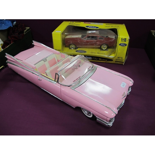 81 - A Maisto 1:12th Scale Diecast Model Pink Cadillac Eldorado Biarritz (1959), model is unboxed and pre... 