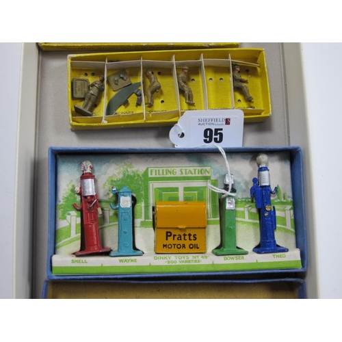 95 - A Boxed Dinky Toys No.49 Petrol Pumps Set, rubber hoses perished; together with a boxed Dinky Toys N... 